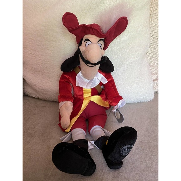Captain Hook Disney Plush 18" Stuffed Animal Toy Disney Store Peter Pan - Picture 1 of 5